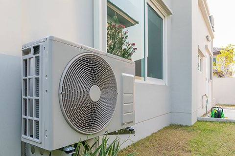 air condition outdoor unit compressor install outside house