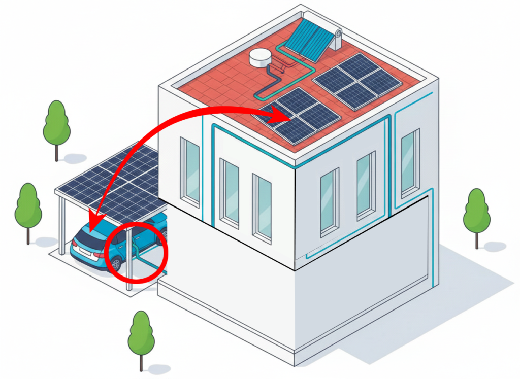 cargador coche y placas solares soltya