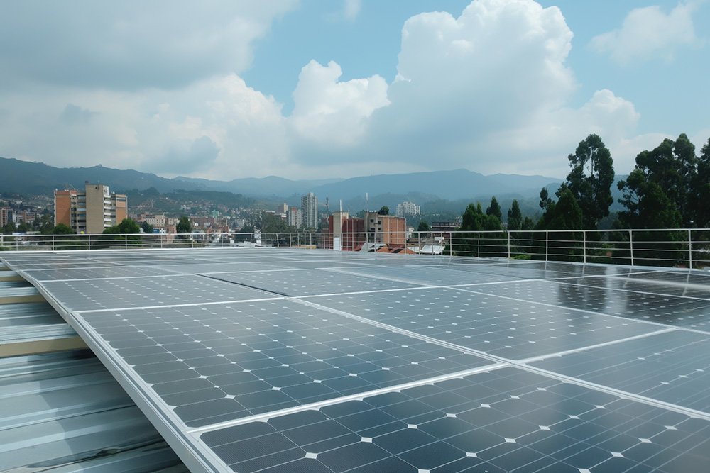 solar panels are installed rooftop harnessing sunlight generate clean sustainable energy city